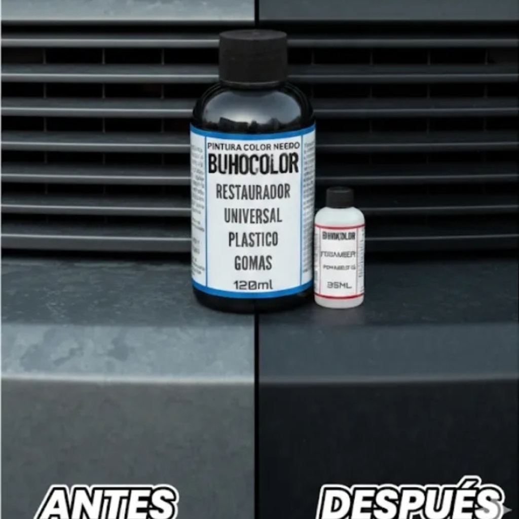 Revividor Restaurador De Plásticos Autos - Negro Negro