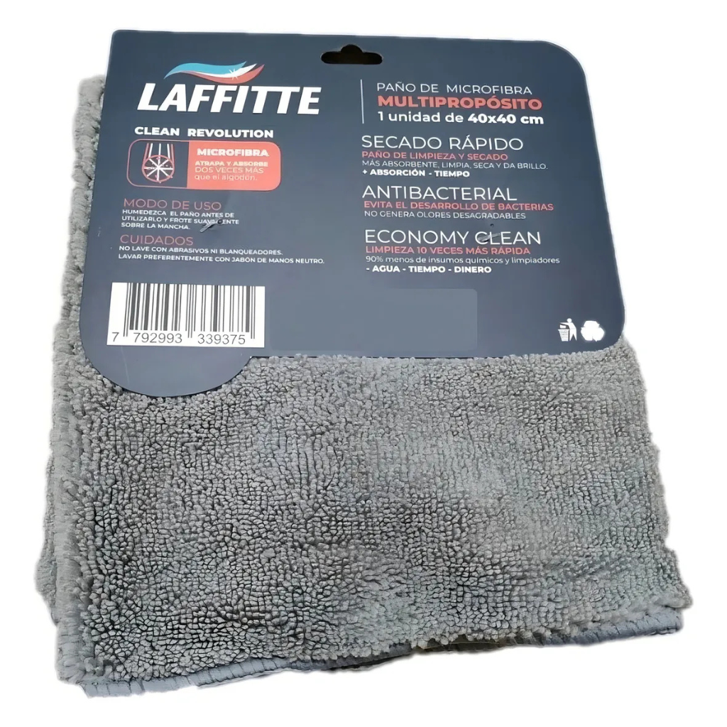 Microfibra Laffitte Rejilla 40x40cm Autos Detailing Secado Rapido Absorcion